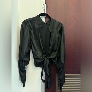 Black flowy going out blouse